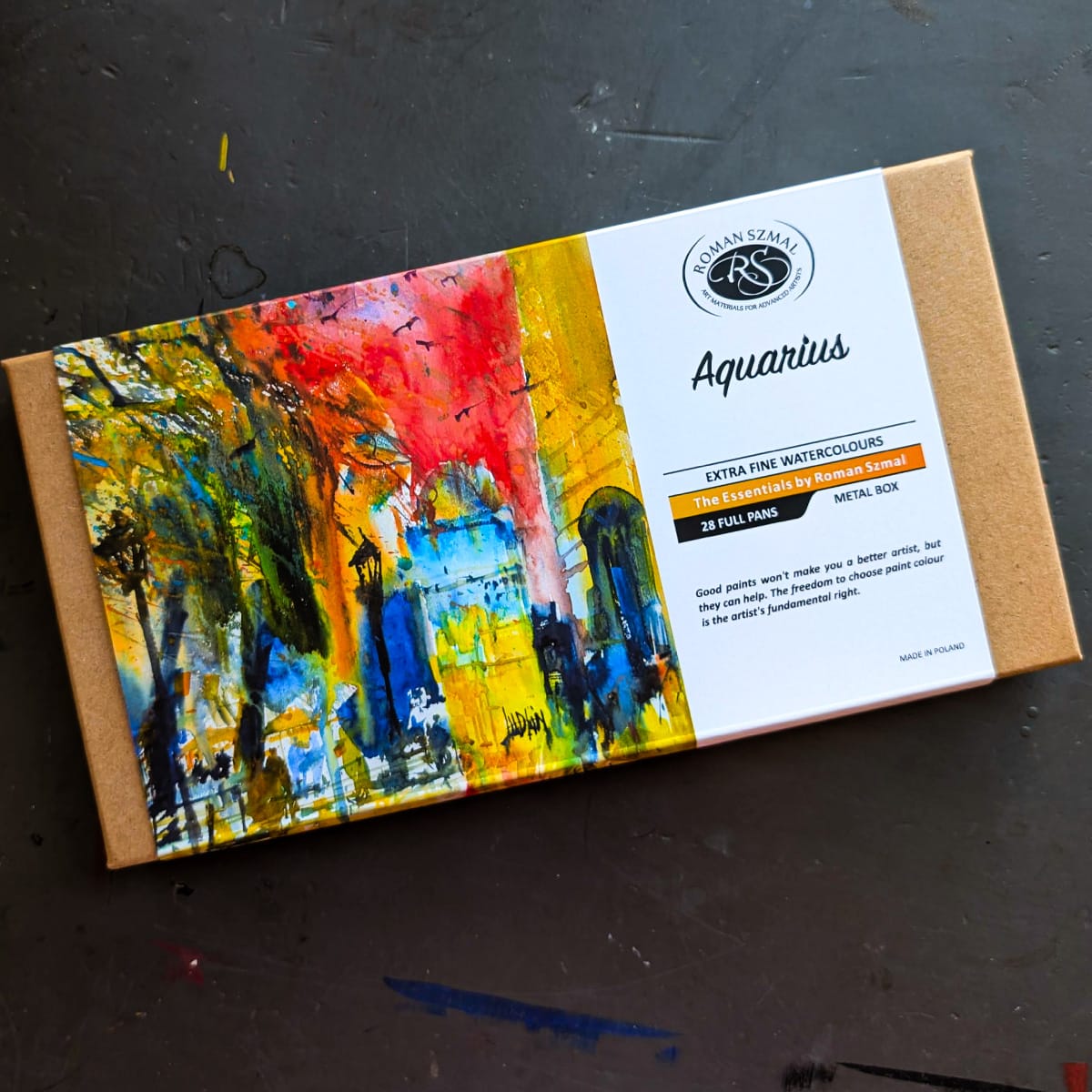 Roman Szmal Watercolour Set Roman Szmal - Aquarius Watercolour Set - The Essentials Palette - 28 Full Pans