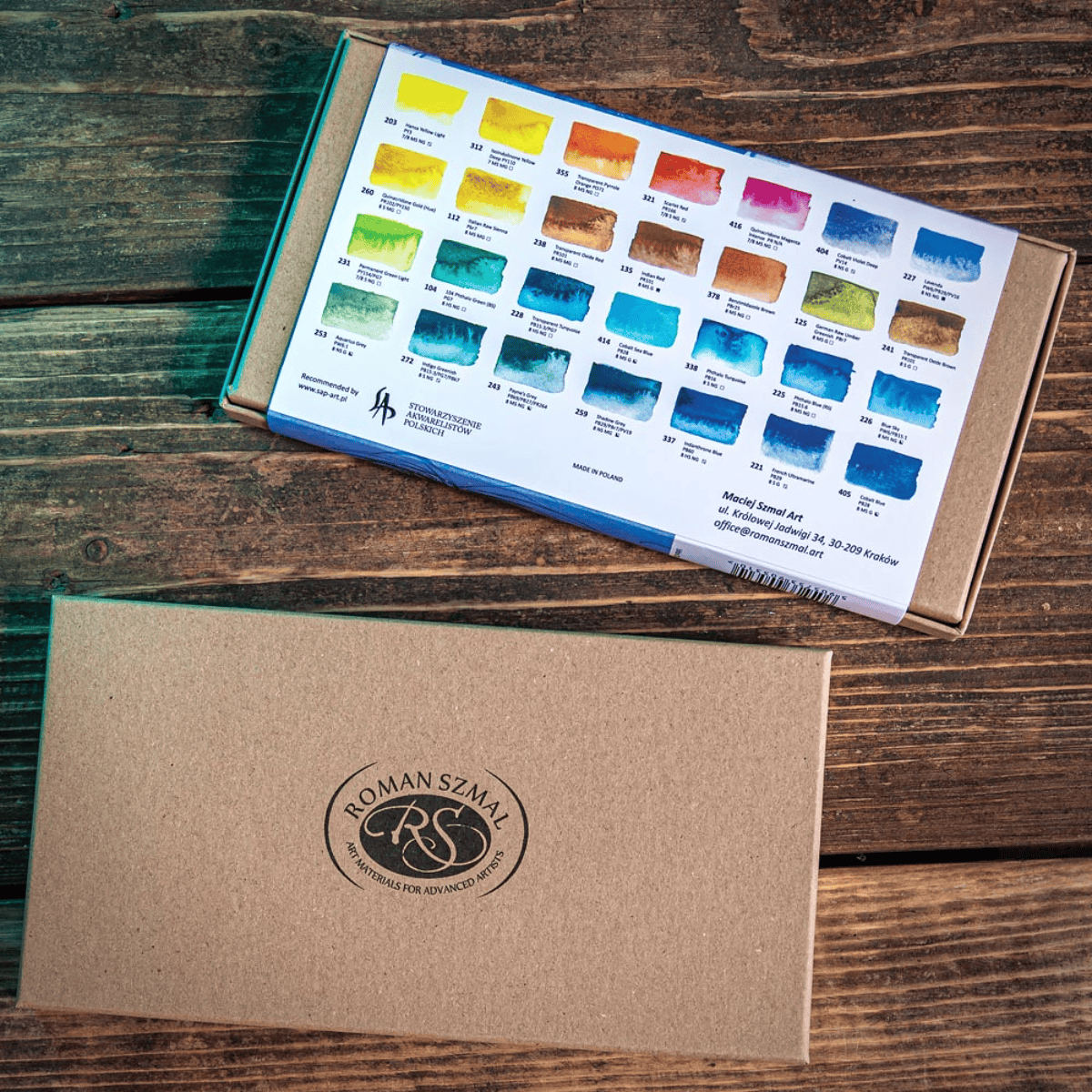 Roman Szmal Watercolour Set Roman Szmal - Aquarius Watercolours - Signature Master Set - Andrzej Gosik - 28 Full Pan Set