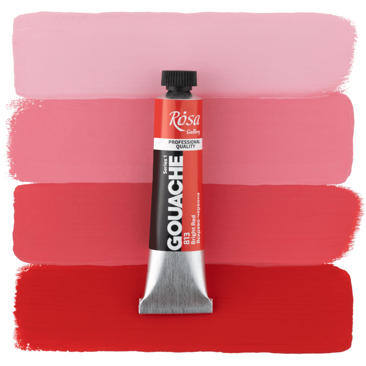ROSA Fine Art Materials Designer Gouache Bright Red - 813 ROSA Gallery - Professional Gouache - 20mL Tubes - Series 1