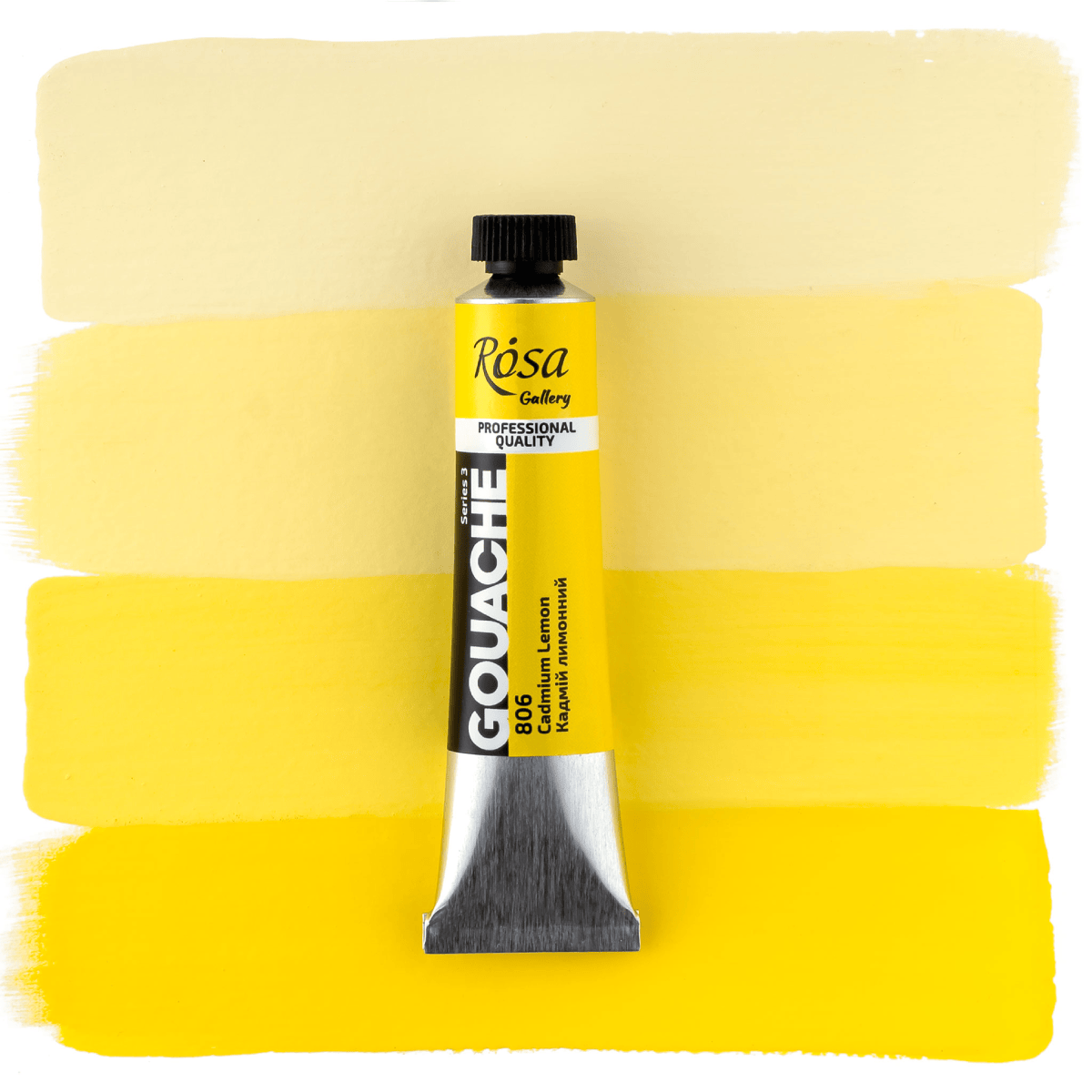 ROSA Fine Art Materials Designer Gouache Cadmium Lemon - 806 ROSA Gallery - Professional Gouache - 20mL Tubes - Series 3