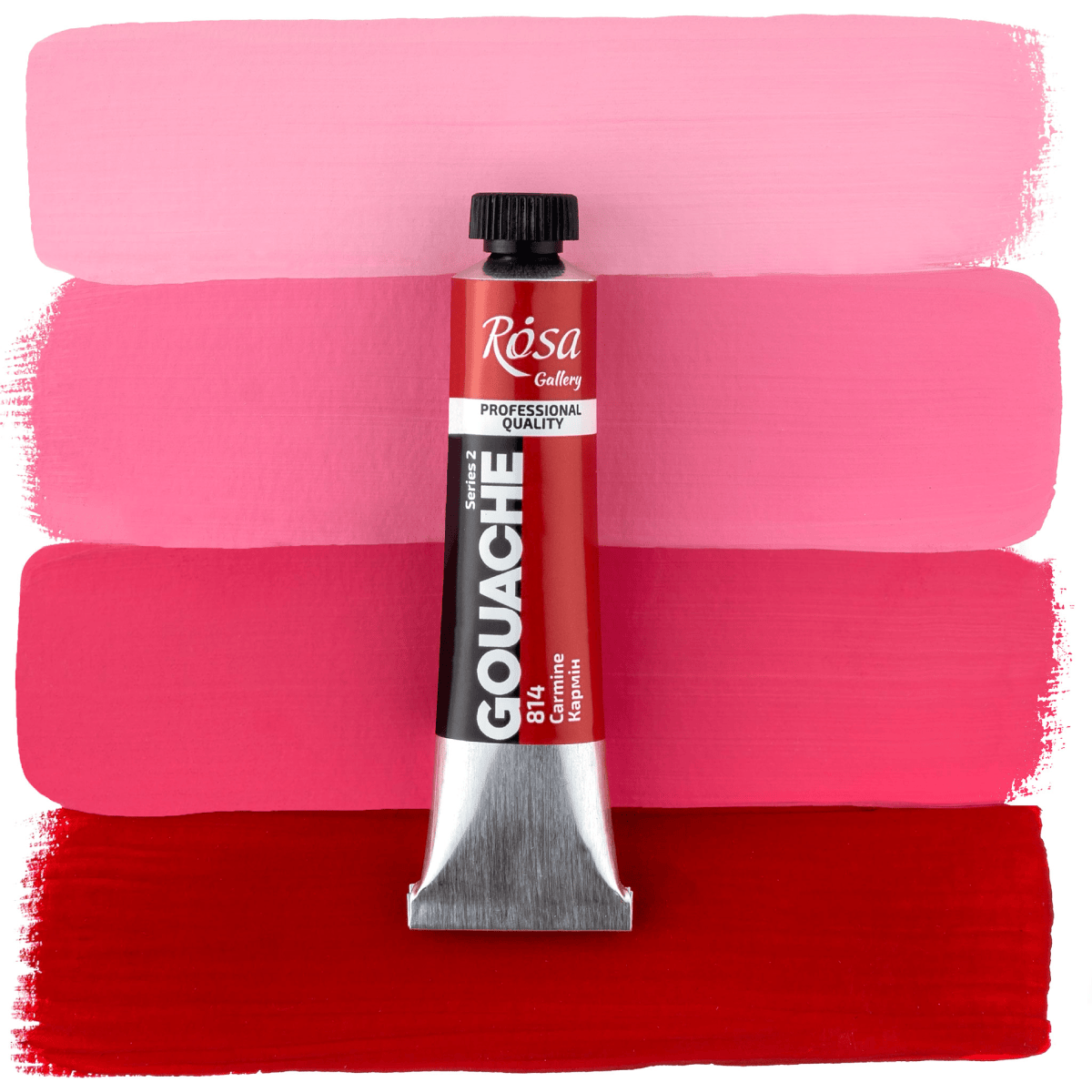 ROSA Fine Art Materials Designer Gouache Carmine - 814 ROSA Gallery - Professional Gouache - 20mL Tubes - Series 2