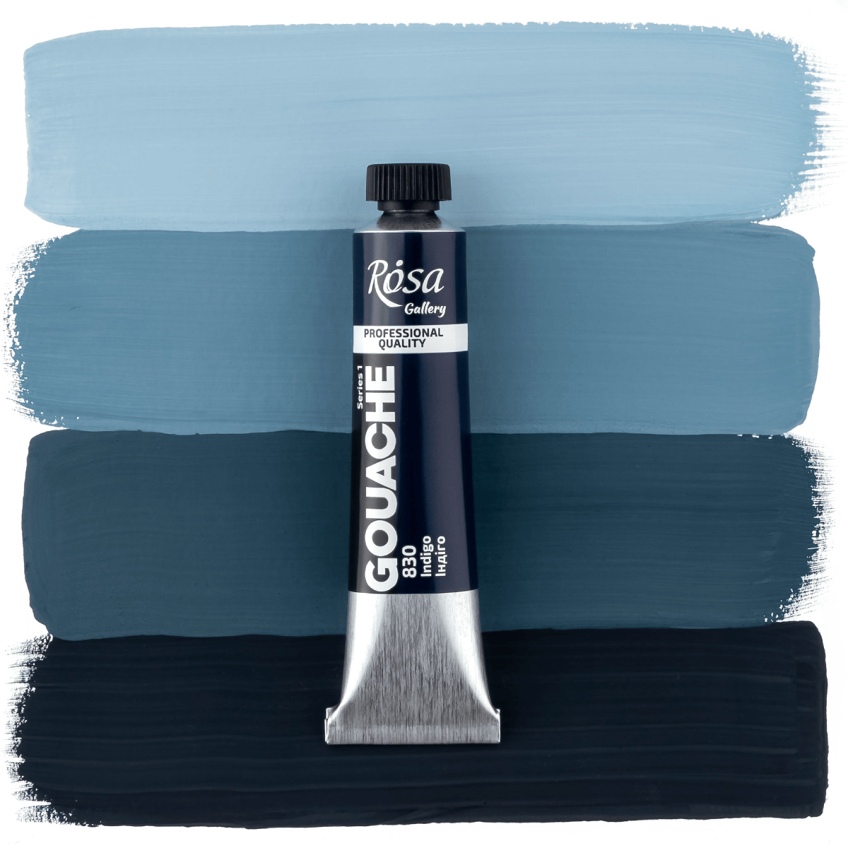 ROSA Fine Art Materials Designer Gouache Indigo - 830 ROSA Gallery - Professional Gouache - 20mL Tubes - Series 1