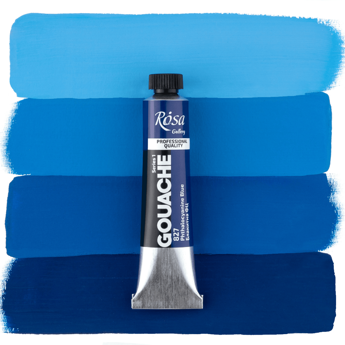 ROSA Fine Art Materials Designer Gouache Phthalo Blue - 827 ROSA Gallery - Professional Gouache - 20mL Tubes - Series 1
