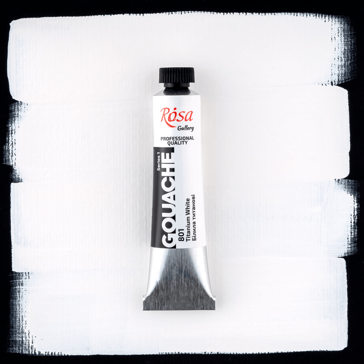 ROSA Fine Art Materials Designer Gouache Titanium White - 801 ROSA Gallery - Professional Gouache - 20mL Tubes - Series 1