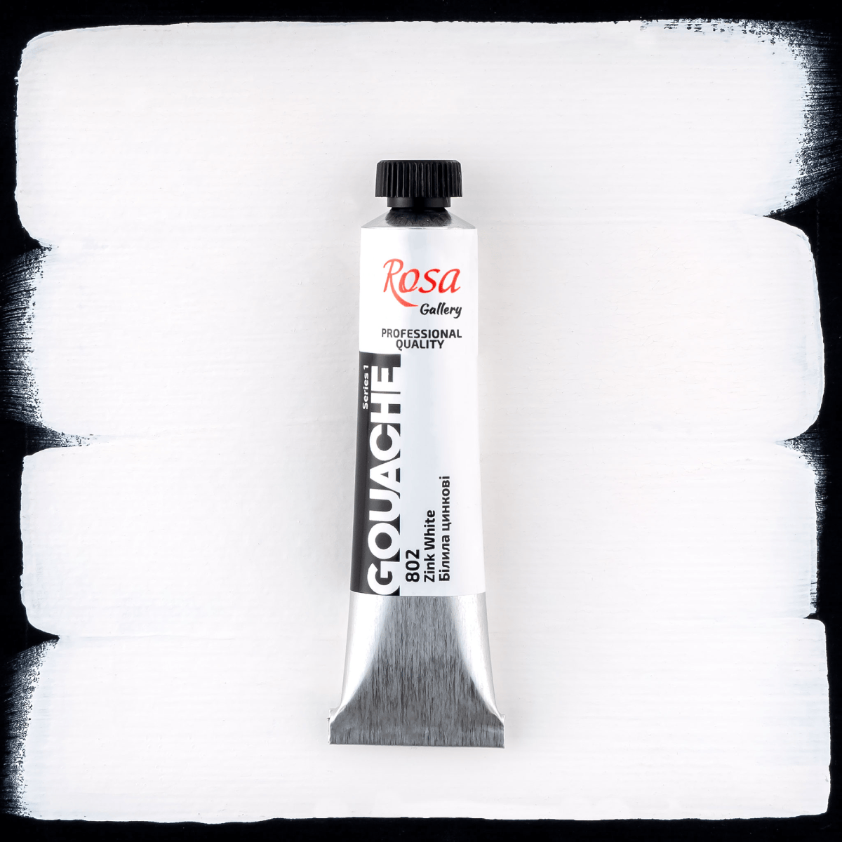 ROSA Fine Art Materials Designer Gouache Zinc White - 802 ROSA Gallery - Professional Gouache - 20mL Tubes - Series 1