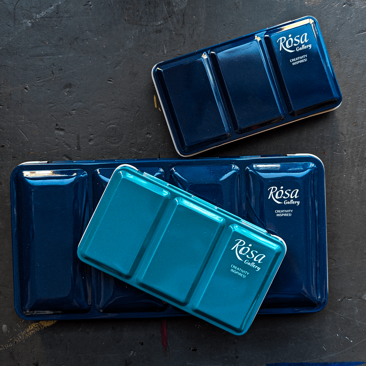 ROSA Fine Art Materials Palette - Metal ROSA Gallery - Metal Watercolour Palettes