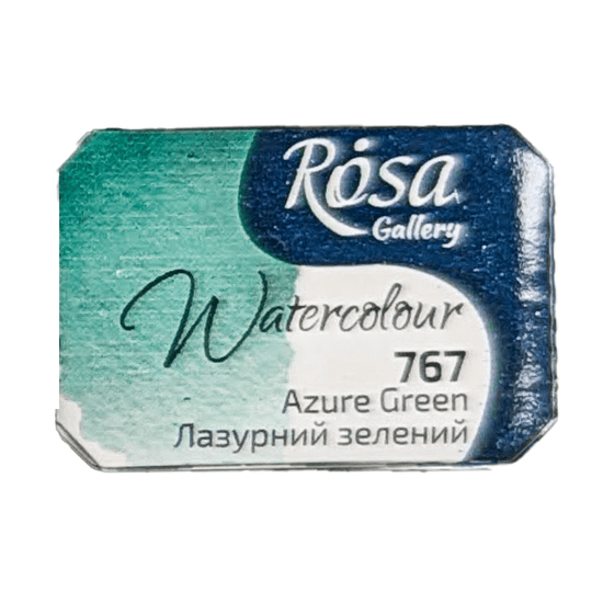 ROSA Fine Art Materials Watercolour Pan Azure Green ROSA Gallery - Watercolours - Individual Half Pans