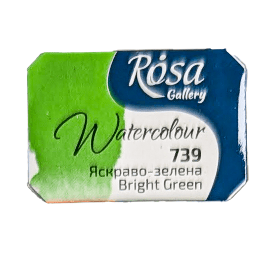 ROSA Fine Art Materials Watercolour Pan Bright Green ROSA Gallery - Watercolours - Individual Half Pans