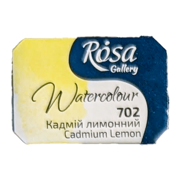 ROSA Fine Art Materials Watercolour Pan Cadmium Lemon ROSA Gallery - Watercolours - Individual Half Pans