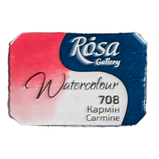 ROSA Fine Art Materials Watercolour Pan Carmine ROSA Gallery - Watercolours - Individual Half Pans