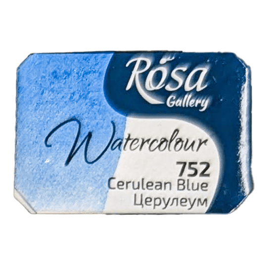 ROSA Fine Art Materials Watercolour Pan Cerulean Blue ROSA Gallery - Watercolours - Individual Half Pans