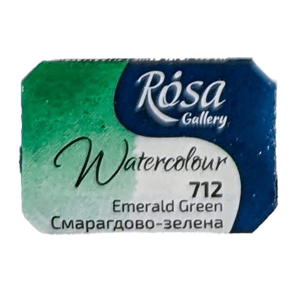 ROSA Fine Art Materials Watercolour Pan Emerald Green ROSA Gallery - Watercolours - Individual Half Pans