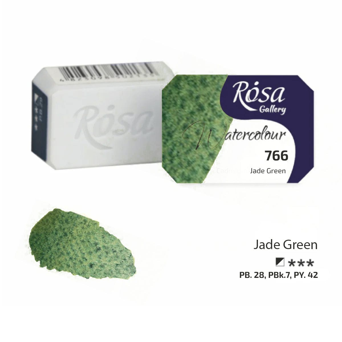 ROSA Fine Art Materials Watercolour Pan Jade Green ROSA Gallery - Professional Watercolours - Individual 2.5mL Pans