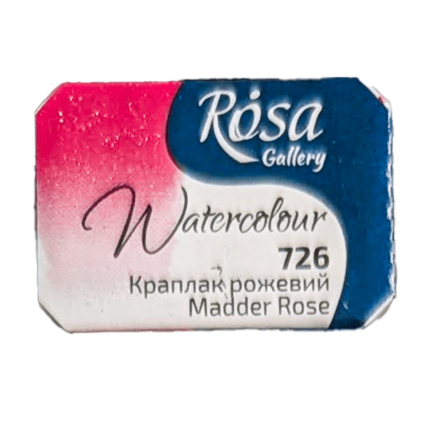 ROSA Fine Art Materials Watercolour Pan Madder Rose ROSA Gallery - Watercolours - Individual Half Pans