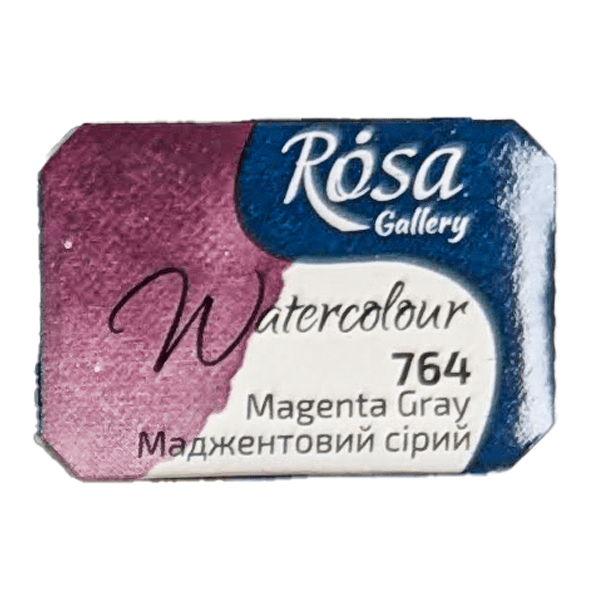 ROSA Fine Art Materials Watercolour Pan Magenta Gray ROSA Gallery - Watercolours - Individual Half Pans