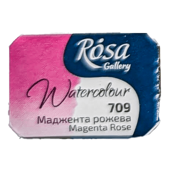 ROSA Fine Art Materials Watercolour Pan Magenta Rose ROSA Gallery - Watercolours - Individual Half Pans