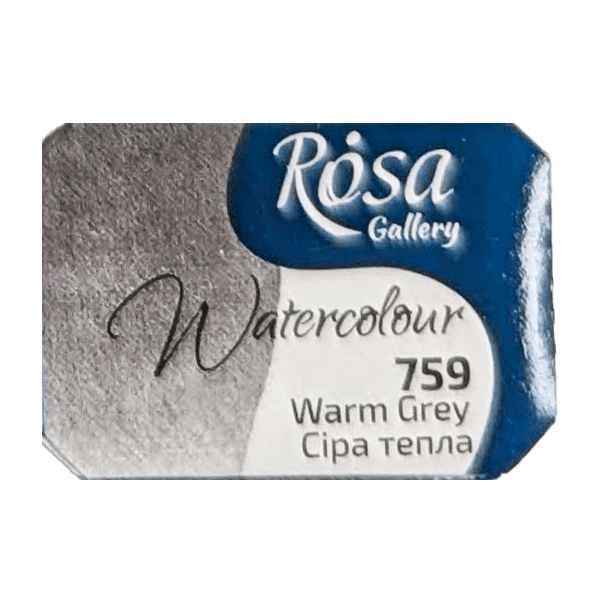 ROSA Fine Art Materials Watercolour Pan Warm Grey ROSA Gallery - Watercolours - Individual Half Pans