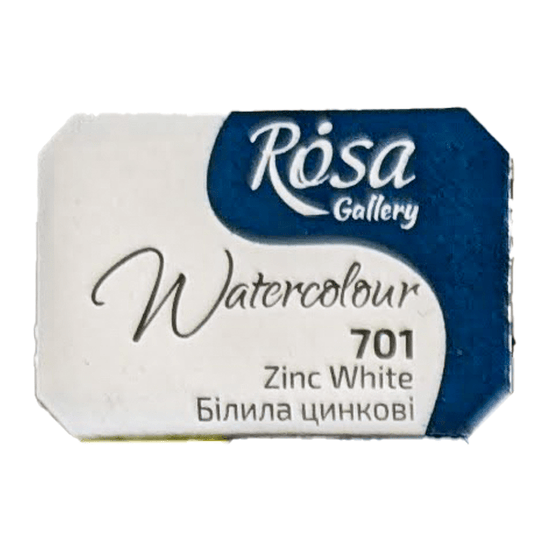 ROSA Fine Art Materials Watercolour Pan Zinc White ROSA Gallery - Watercolours - Individual Half Pans