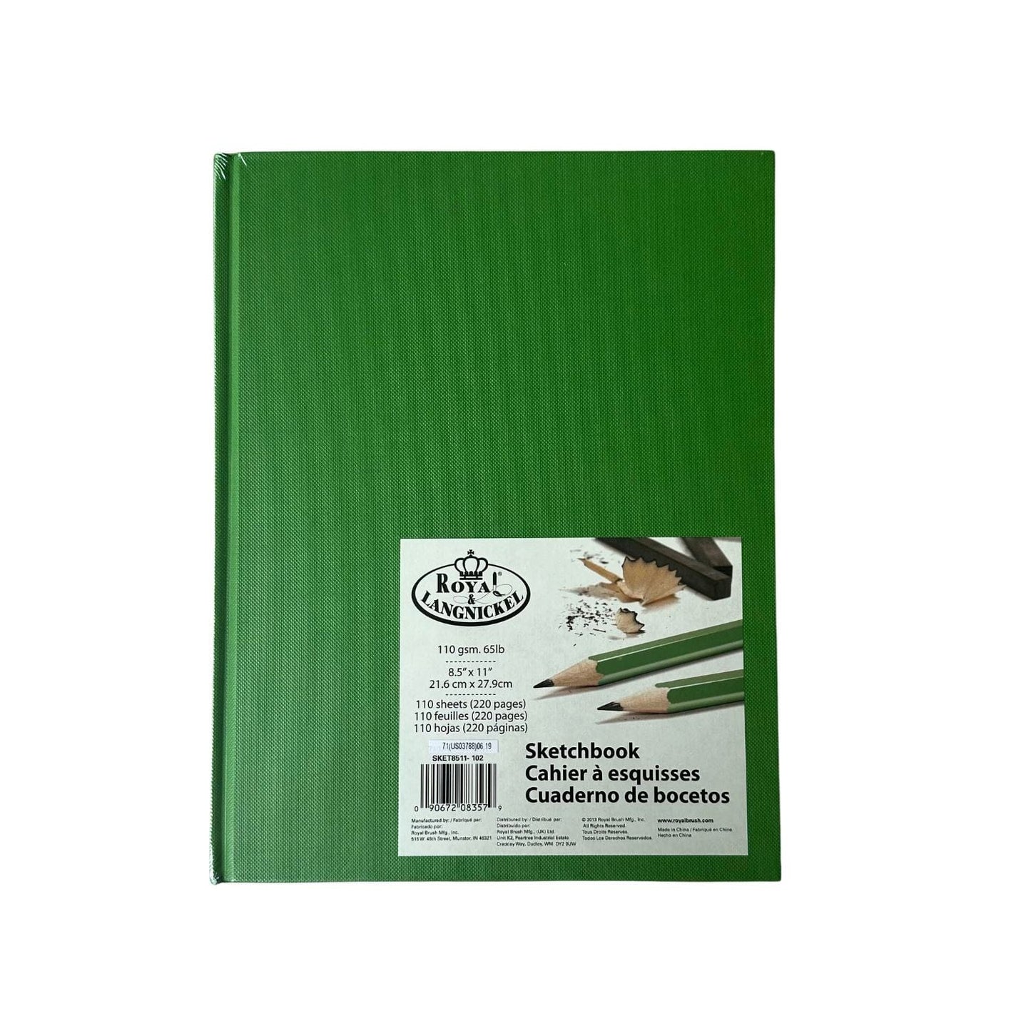 Royal & Langnickel Sketchbook - Hardcover GREEN Royal & Langnickel - Fashion Colour Sketchbooks - 8.5x11"