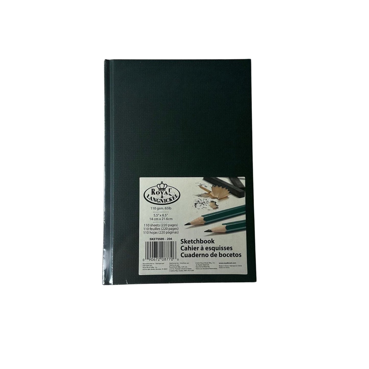 Royal & Langnickel Sketchbook - Hardcover Royal Green Royal & Langnickel - Rich Colour Sketchbooks - 5.5x8.5"
