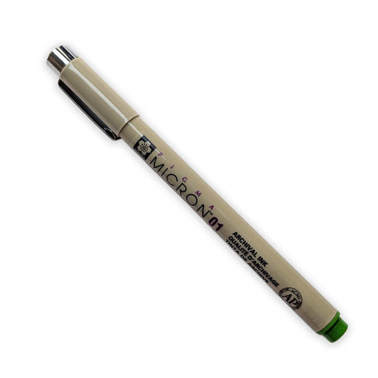 Sakura Pigment Liner Fresh Green - #32 Sakura - Pigma Micron Fineliner Pens - Individual Colour of Size 01 Nibs
