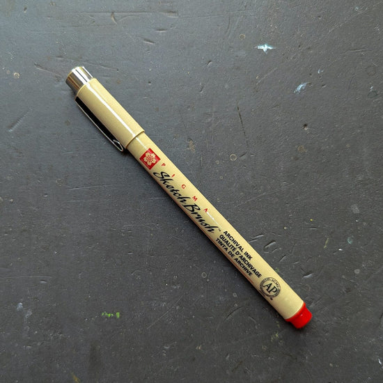 Sakura Pigment Liner Red - #19 Sakura - Pigma Sketch Brush Pens - Individual Colours