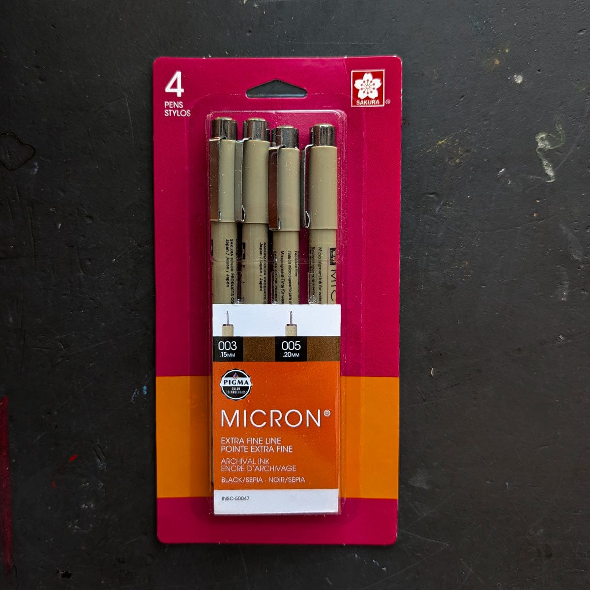 Sakura Pigment Liner Set Sakura - Pigma Micron Fineliner Pens - Set of 4 - Extra Fine - Black and Sepia
