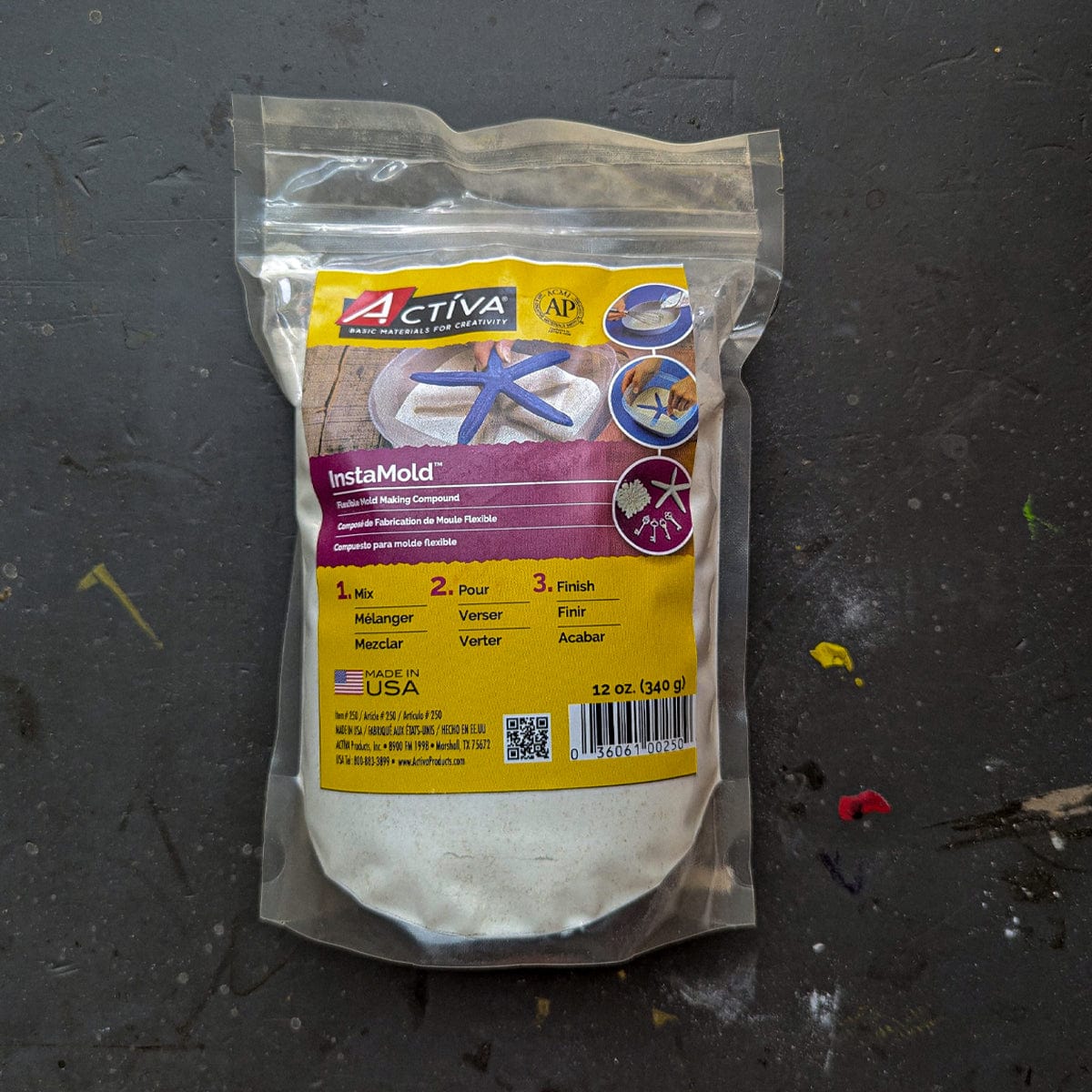 Sandtastik Mould Making Compound Activa - InstaMold - Flexible Mold Making Compound - 12oz Bag