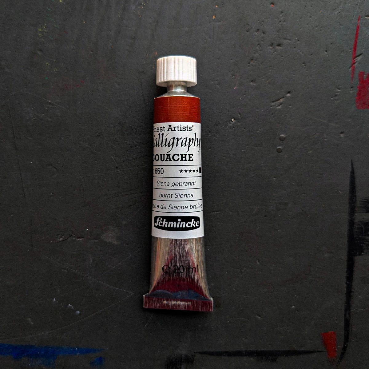 Schmincke Designer Gouache Burnt Sienna - 650 Schmincke - Finest Artists' Calligraphy Gouache - 20mL Tubes