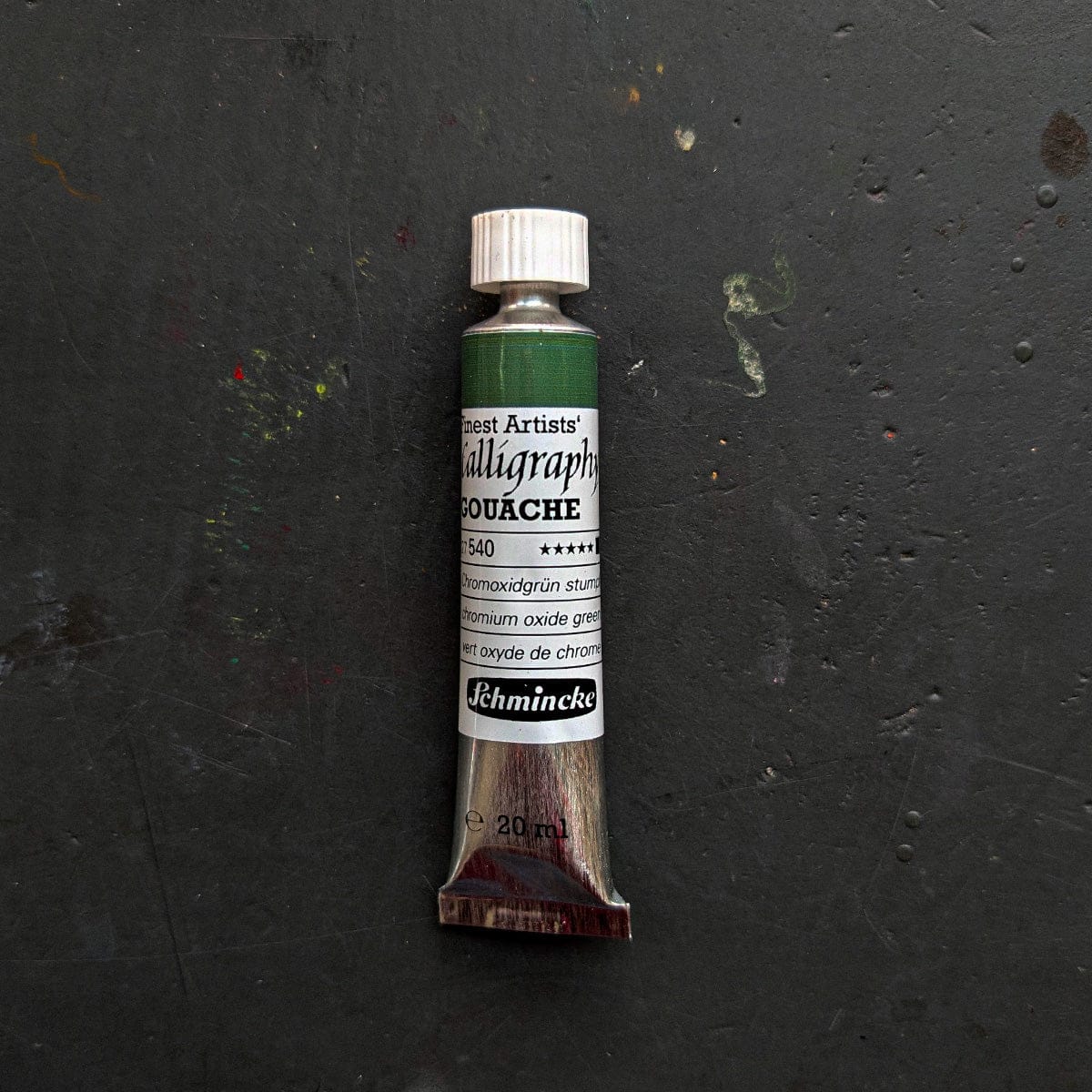 Schmincke Designer Gouache Chromium Oxide Green - 540 Schmincke - Finest Artists' Calligraphy Gouache - 20mL Tubes