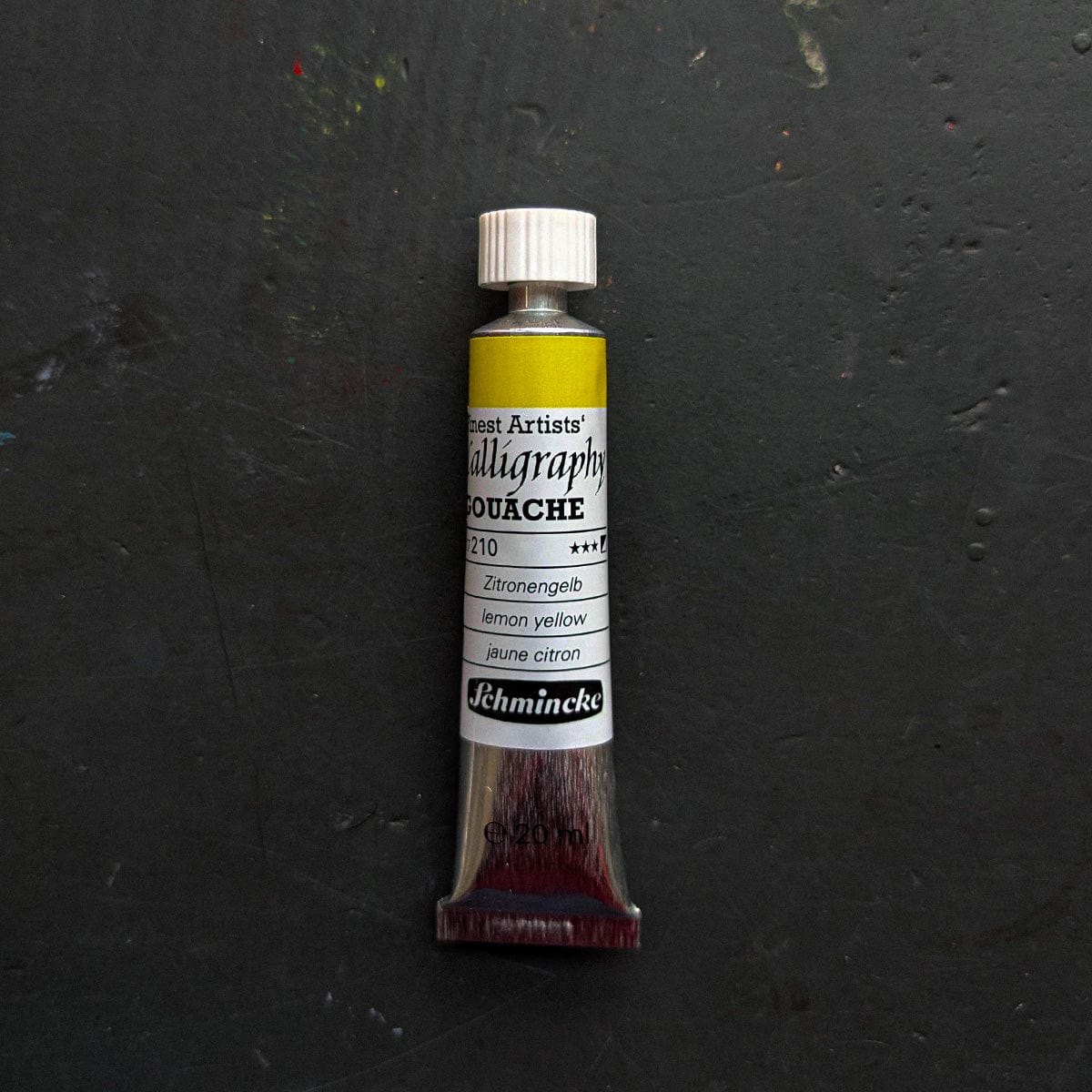 Schmincke Designer Gouache Lemon Yellow - 210 Schmincke - Finest Artists' Calligraphy Gouache - 20mL Tubes
