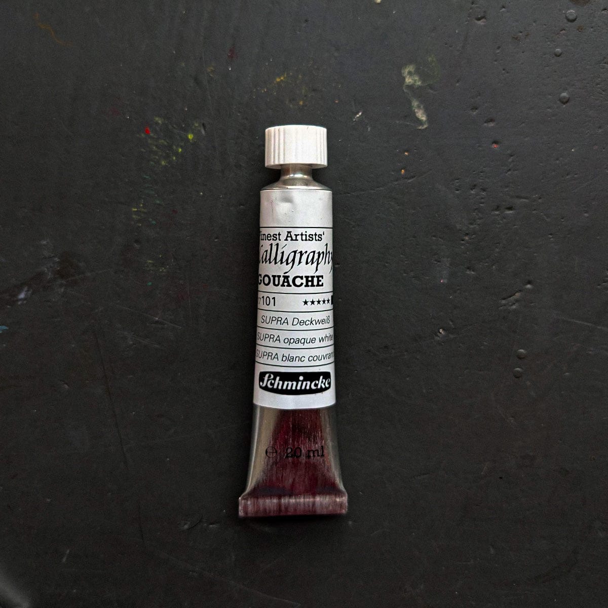 Schmincke Designer Gouache SUPRA Opaque White - 101 Schmincke - Finest Artists' Calligraphy Gouache - 20mL Tubes