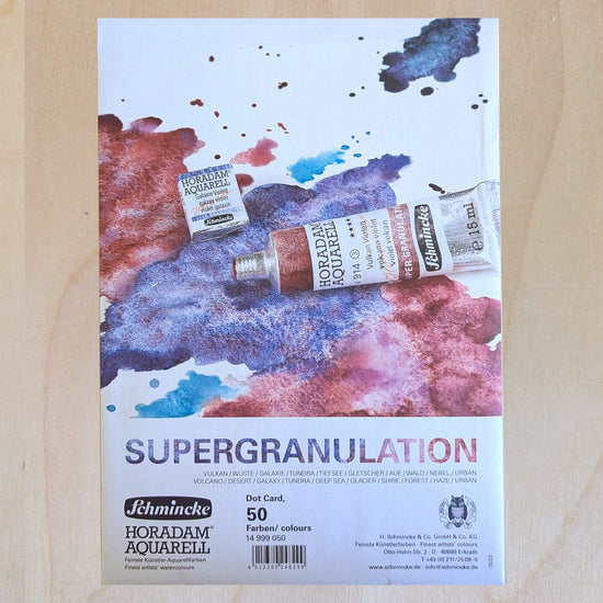 Schmincke Dot Card Schmincke - Horadam Aquarell - Super Granulation Watercolours - 50 Colour Dot Card
