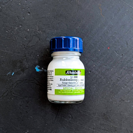 Schmincke Masking Fluid Schmincke - Rubbelkrepp - Liquid Frisket - White - 20mL Bottle