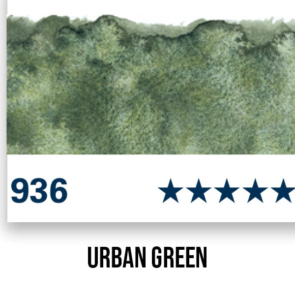 Schmincke Watercolour Set Urban Green - 936 Schmincke - Horadam Aquarell - Super Granulation Watercolours - 15mL Tubes