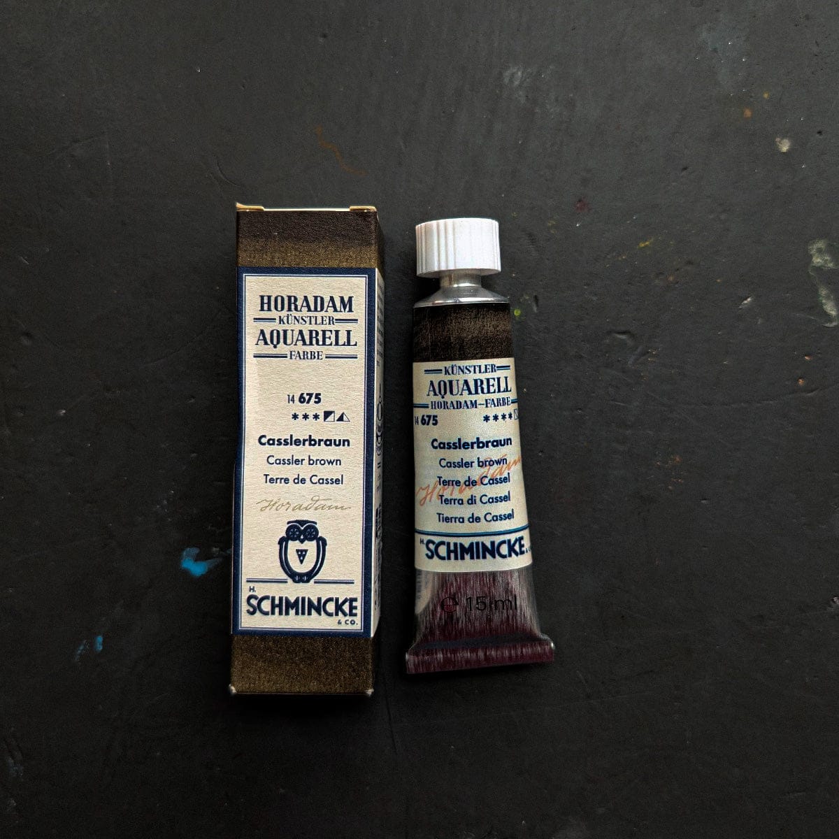 Schmincke Watercolour Tube Cassler Brown Schmincke - Horadam Aquarell Retro Line - Limited Edition - Artists' Watercolours - 15mL Tubes