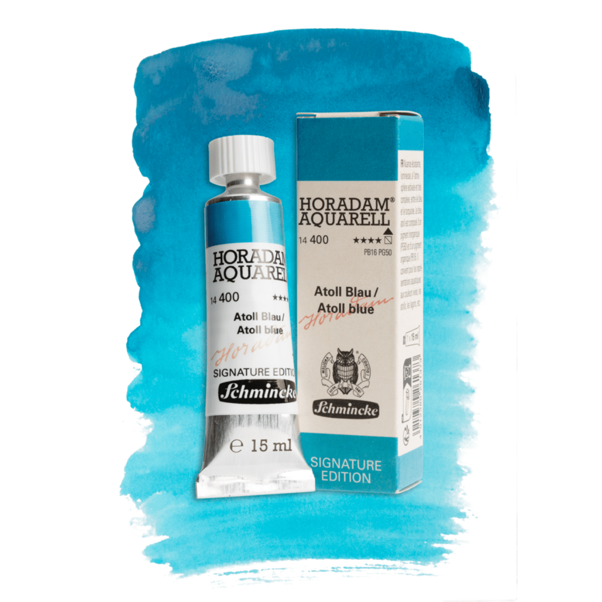 Schmincke Watercolour Tube Schmincke - Horadam Aquarell - LIMITED EDITION - Artists' Watercolours - 15mL Tube - Atoll Blue