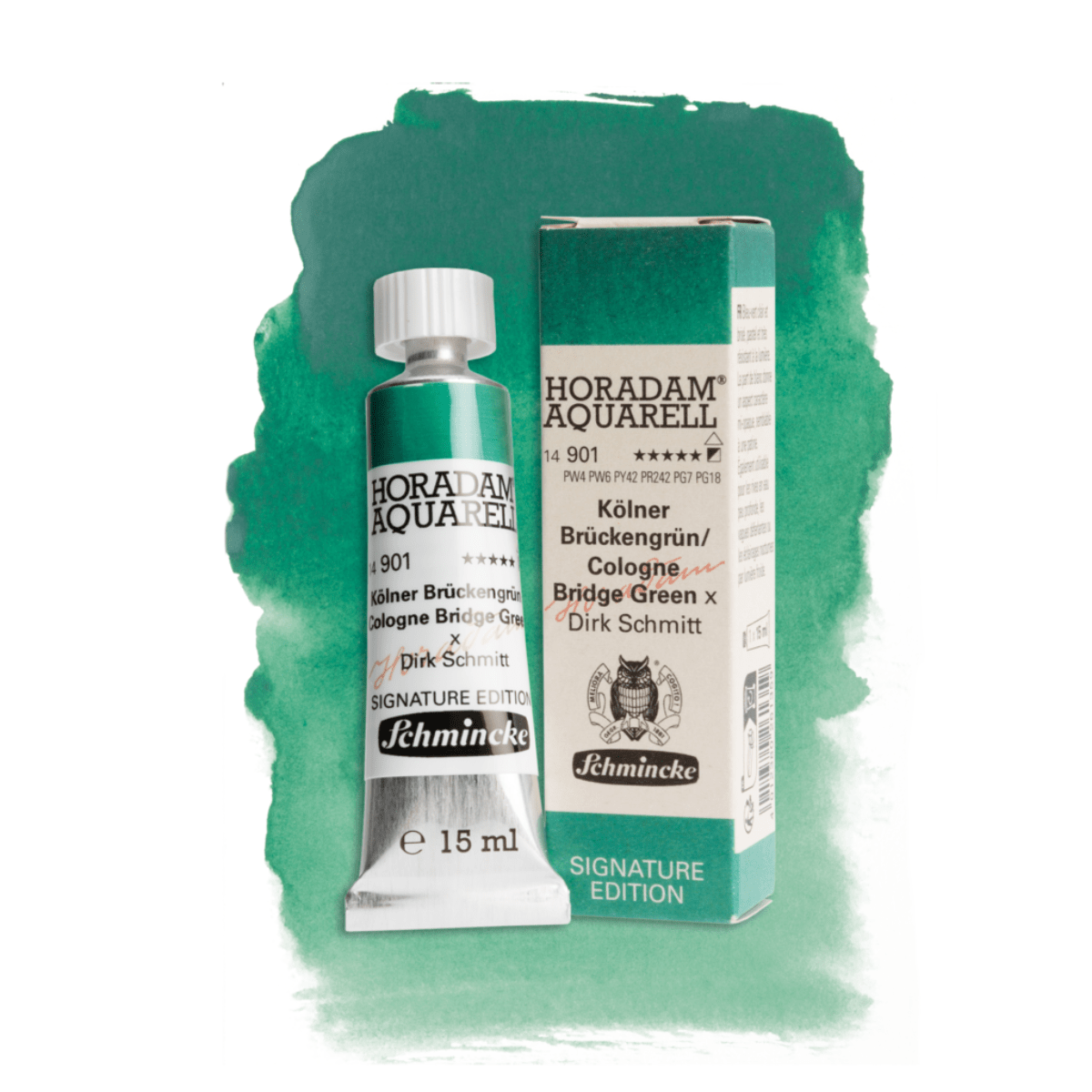 Schmincke Watercolour Tube Schmincke - Horadam Aquarell - LIMITED EDITION - Artists' Watercolours - 15mL Tube - Cologne Bridge Green