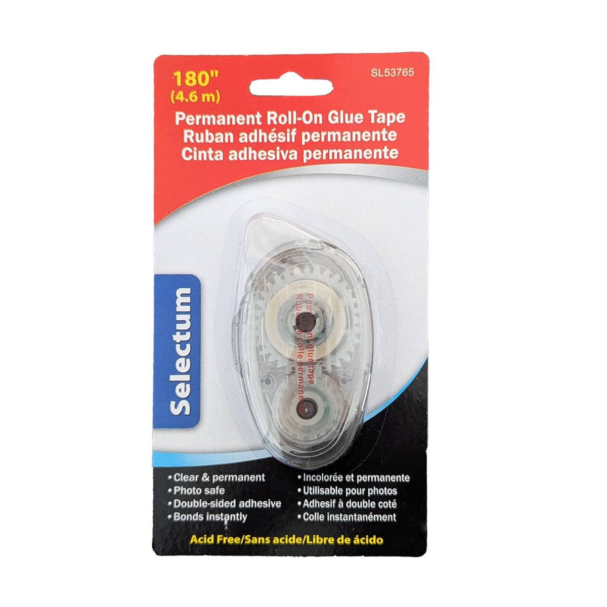 Selectum Adhesive Selectum - Permanent Roll-On Glue Tape - 180"