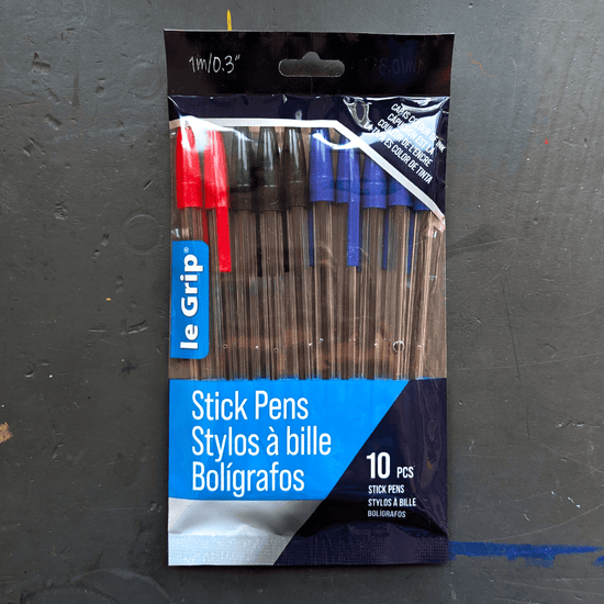 Selectum Ballpoint Pen Set le Grip - Stick Pens - 10 Assorted Colours