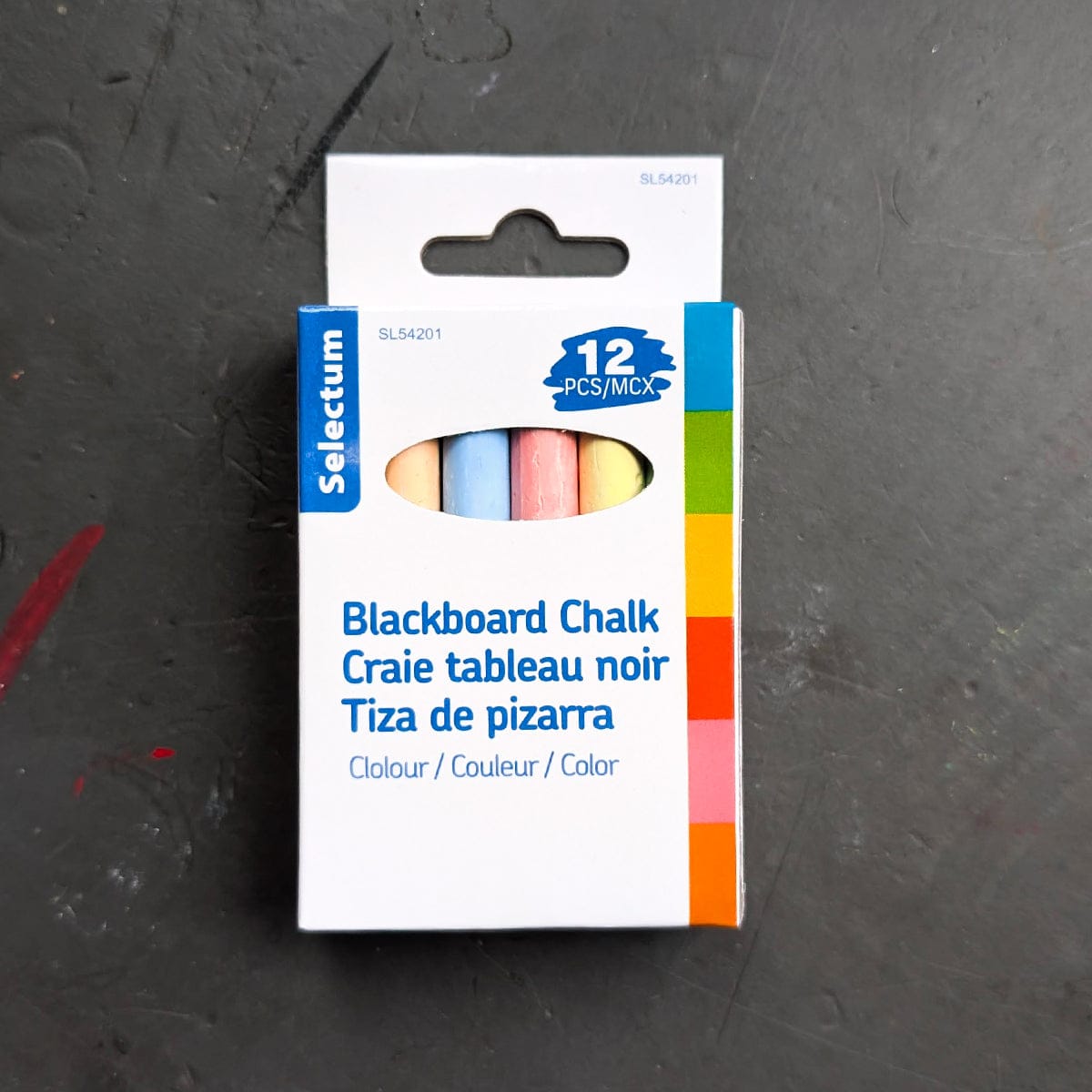 Selectum Chalk Selectum - Blackboard Chalk - 12 Pack - Colour Assortment