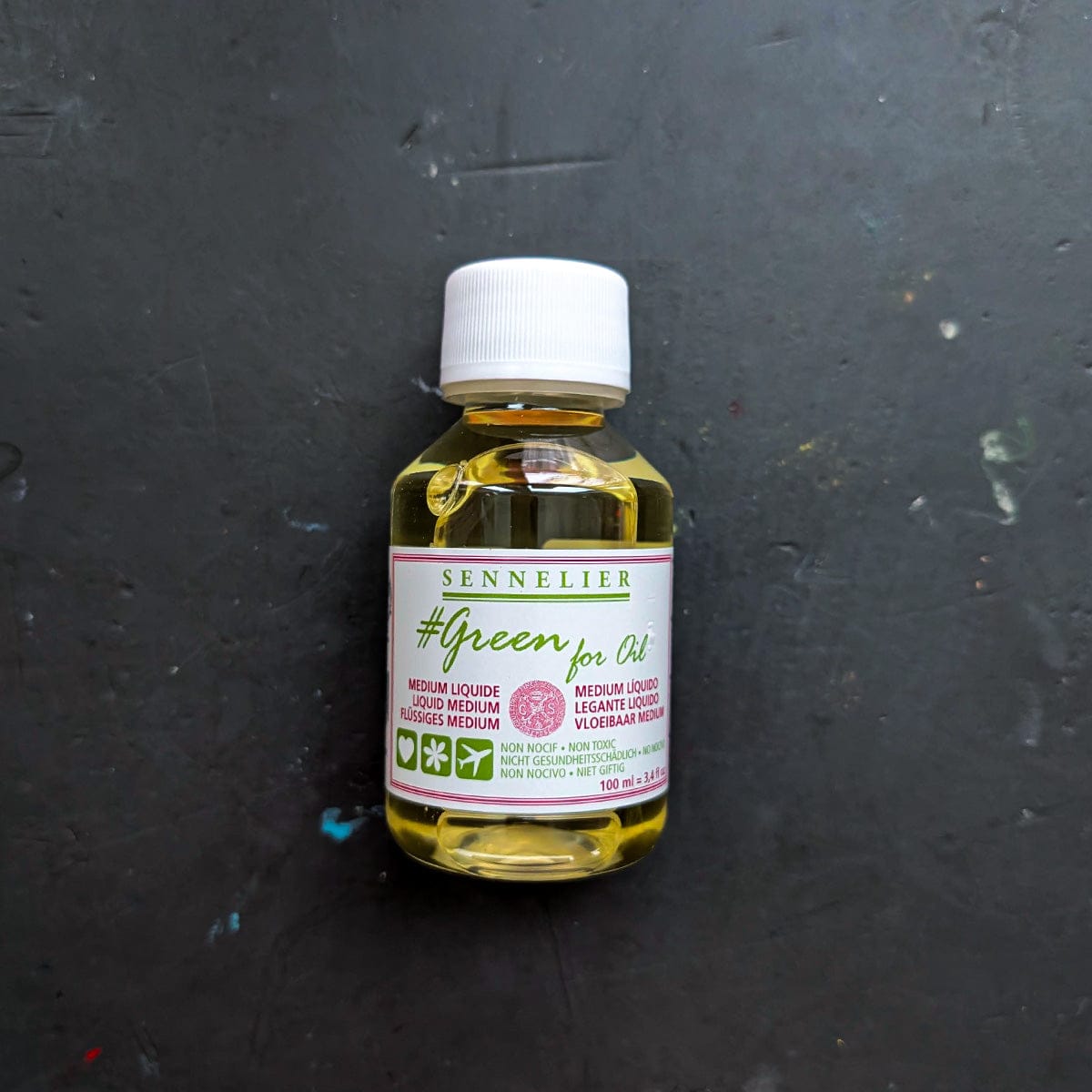 Sennelier Oil Colour Medium Sennelier - Green for Oil - Liquid Medium - 100mL Bottle