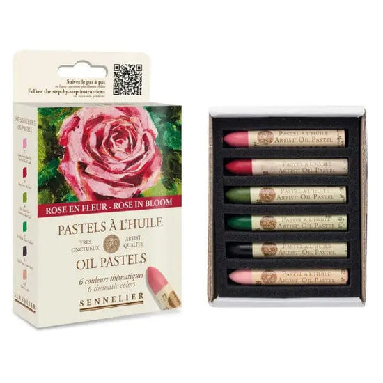 Sennelier Oil Pastel Set Sennelier - Oil Pastels - 6 Thematic Colour Set - Rose in Bloom