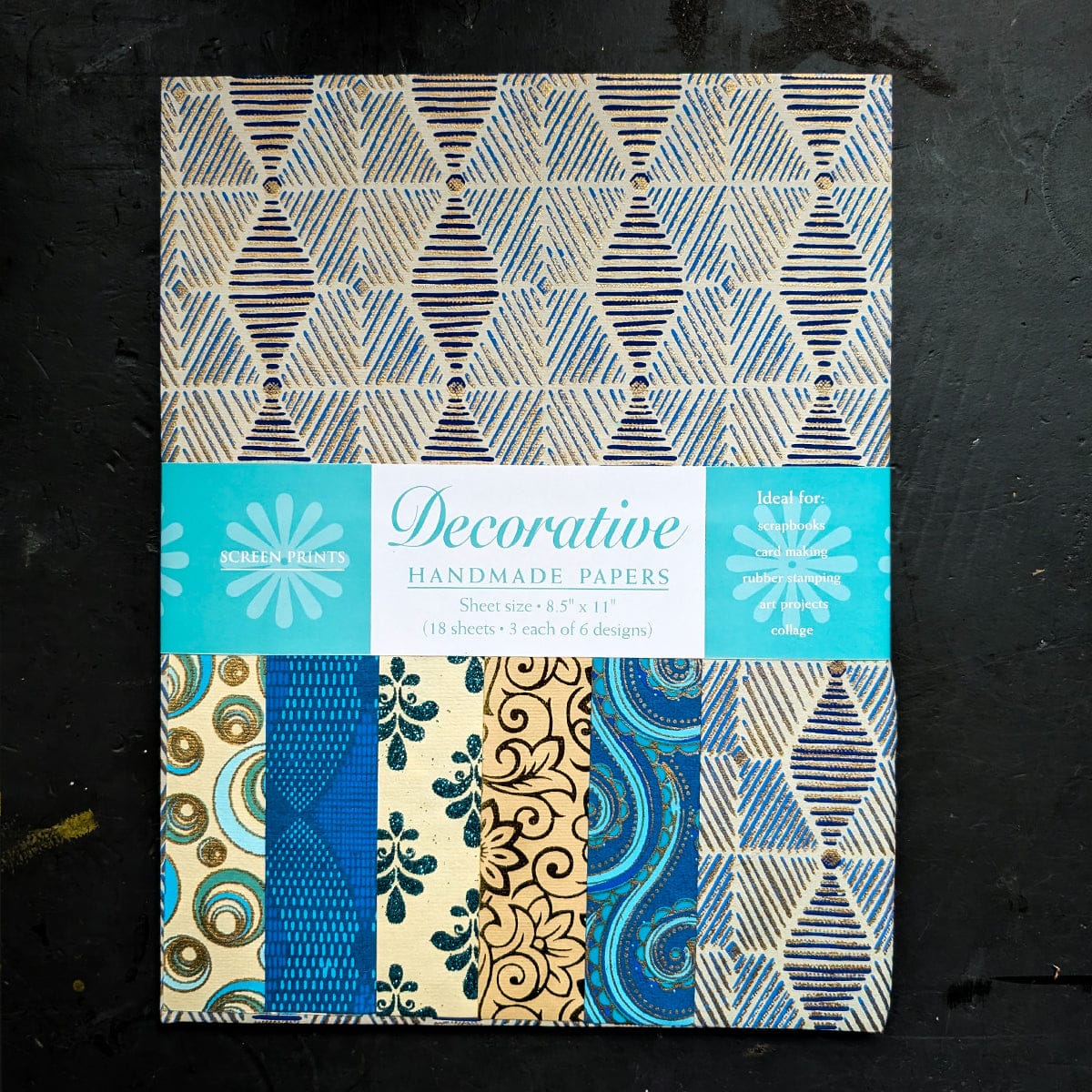 Shizen Design Paper Potluck Blue Shizen Design - Decorative Handmade Papers - 8.5x11" Sheet - Packs of 18