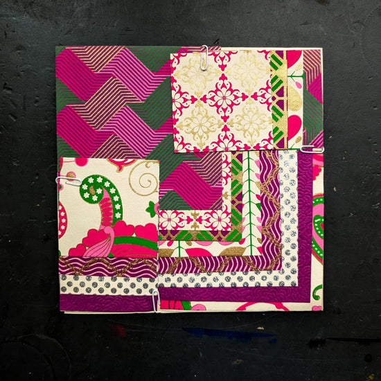 Shizen Design Paper Potluck Hot Purple Shizen Design - Decorative Handmade Papers - Square Sheet - Packs of 16