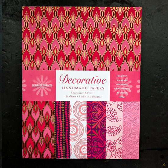 Shizen Design Paper Potluck Rose & Pink Shizen Design - Decorative Handmade Papers - 8.5x11" Sheet - Packs of 18