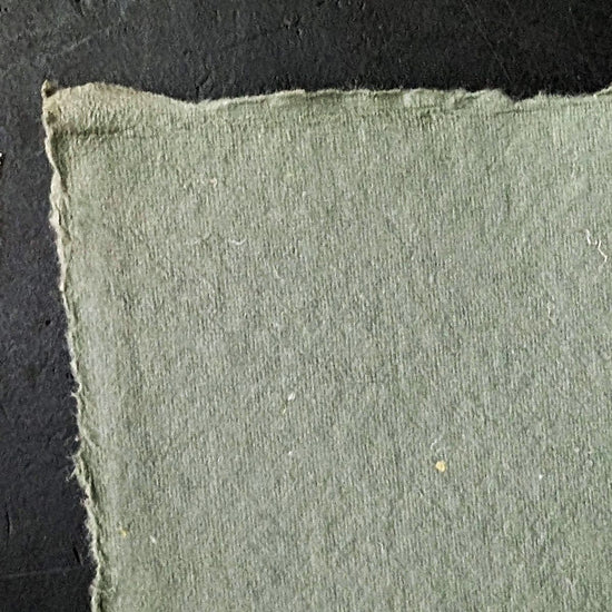 Shizen Design Pastel Paper Army Green Shizen Design - Handmade Deckle Edge Pastel Paper - 8.5x11 Sheets