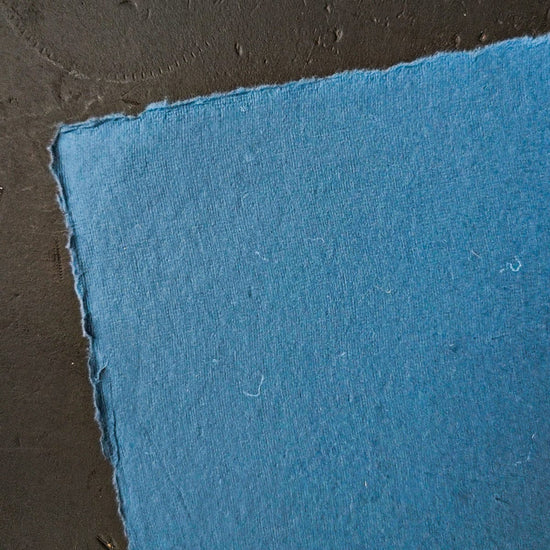 Shizen Design Pastel Paper Blue Shizen Design - Handmade Deckle Edge Pastel Paper - 8.5x11 Sheets