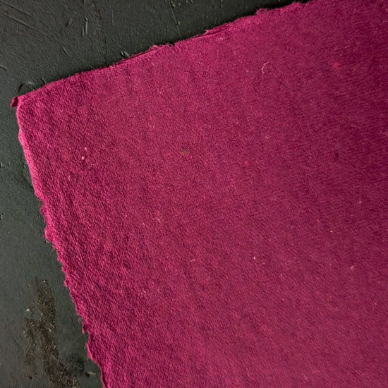 Shizen Design Pastel Paper Hot Purple Shizen Design - Handmade Deckle Edge Pastel Paper - 8.5x11 Sheets