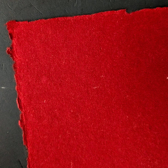 Shizen Design Pastel Paper Red Shizen Design - Handmade Deckle Edge Pastel Paper - 8.5x11 Sheets